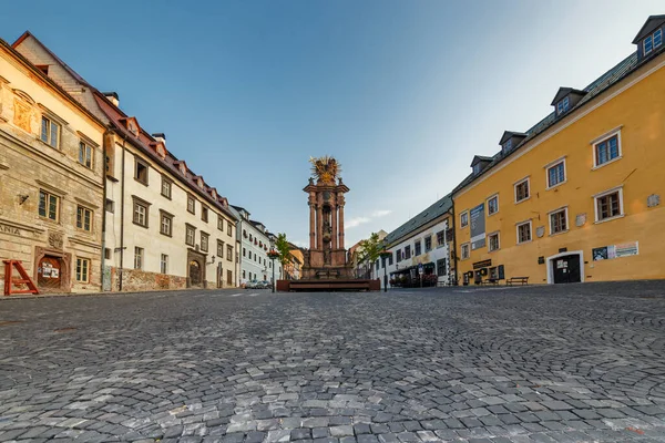 Columna Peste Trinity Square Banska Stiavnica Eslovaquia —  Fotos de Stock