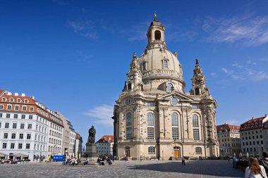 Dresden, Square, Almanya 'da Frauenkirche.