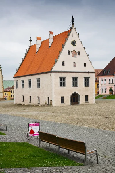 Historické Středověké Radniční Náměstí Bardějově Katedrála Jakuba Unesco Slovensko — Stock fotografie