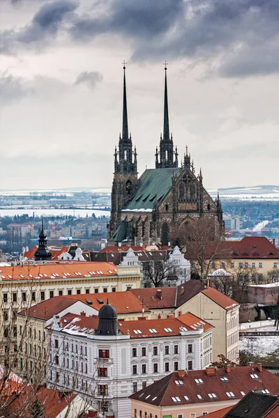 Römisch Katholische Spätgotische Kathedrale Peter Und Paul Petrov Brno Tschechische — Stockfoto