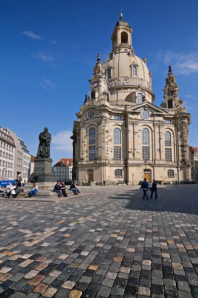 德国德累斯顿的Frauenkirche — 图库照片