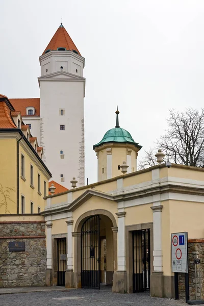 Castle gate, entrance to the castle grounds, Bratislava, Slovakia.