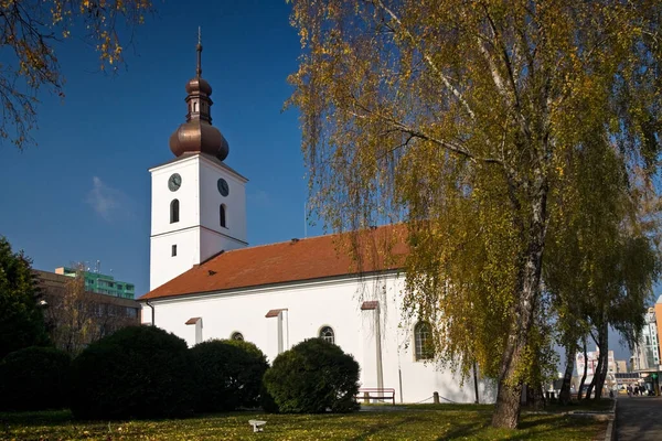 Római Katolikus Plébániatemplom Látogatása Boldogságos Szűz Mária Senica Szlovákia — Stock Fotó