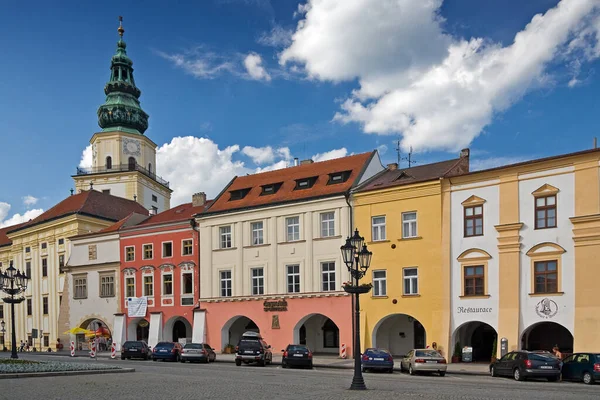 Площа Кромерізі Колона Чуми Центр Міста Чеська Республіка — стокове фото