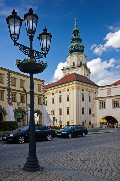 Square Kromeriz Plague Column City Center Czech Republic — Stock Photo, Image