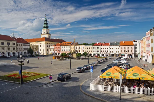 Πλατεία Στο Kromeriz Στήλη Πανούκλα Κέντρο Της Πόλης Τσεχική Δημοκρατία — Φωτογραφία Αρχείου