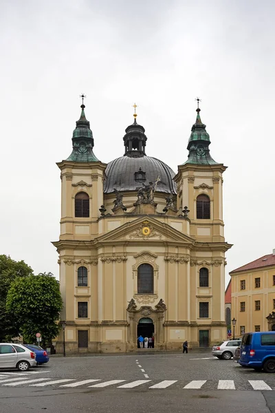 Gereja John Baptist Kromeriz Pusat Kota Republik Ceko — Stok Foto