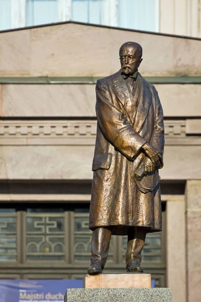 Estátua Masaryk Frente Museu Bratislava Eslováquia — Fotografia de Stock