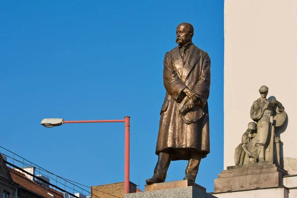 Estatua Masaryk Frente Del Museo Bratislava Eslovaquia — Foto de Stock