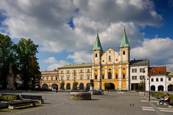 Platz Zilina Kirche Der Bekehrung Des Heiligen Paulus Slowakei — Stockfoto