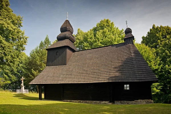 Trä Artikulär Grekisk Katolska Kyrkan Ryssland Bystra Unesco Slovakien — Stockfoto