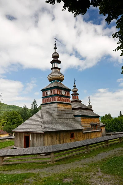 Wooden Articular Church Skanzen Bardejov Slovakia — Stock Photo, Image