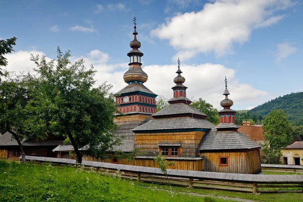 Wooden Articular Church Skanzen Bardejov Slovakia Folk Architecture History Architecture — Stock Photo, Image