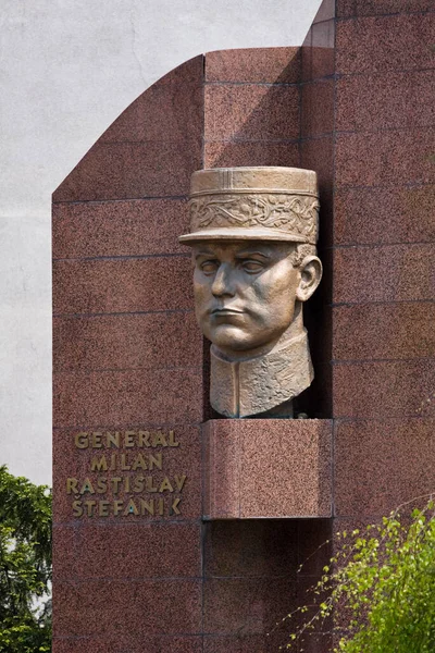 Busto Político General Milan Rastislav Stefanik Zilina Eslováquia — Fotografia de Stock