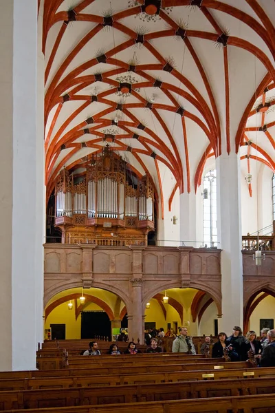 Thomas Kyrka Leipzig Verk Bach Historiska Orgel Raritet Raritet Tyskland — Stockfoto