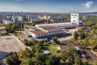 SNP Köprüsü, Incheba Sergi Merkezi, Petrzalka, Bratislava, Slovakya.