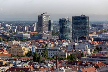Görüntü SNP köprüsü, şehir, Bratislava, Slovakya