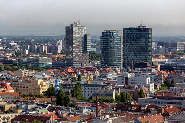 Utsikt Från Snp Bro Stad Bratislava Slovakien — Stockfoto