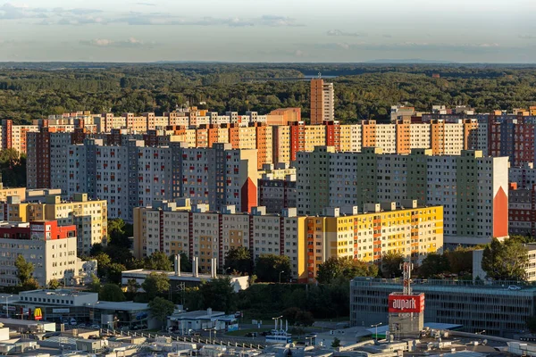 Vue Depuis Pont Snp Centre Petrzalka Bratislava Slovaquie — Photo