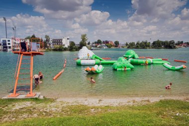 Senec Gölü, yaz tatili, Slovakya, Senec.