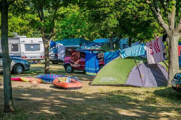 Tent Camp Sunny Lakes Senec Slovakia — Stock Photo, Image