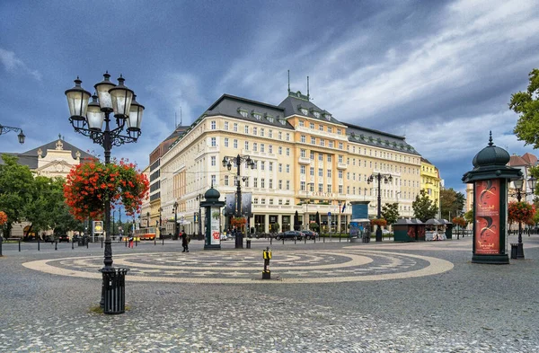 Hviezdoslav Square Hotel Carlton Bratislava Slovakia — Stock Photo, Image