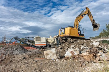 Bratislava, Slovakya 'da bypass inşaatı.