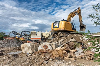 Bratislava, Slovakya 'da bypass inşaatı.