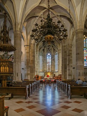St. Martin Gotik Katedrali, iç mimari, Bratislava, Slovakya.
