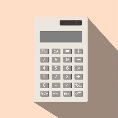 Hesap makinesi düz vektör tasarımı finansal minimum biçim 