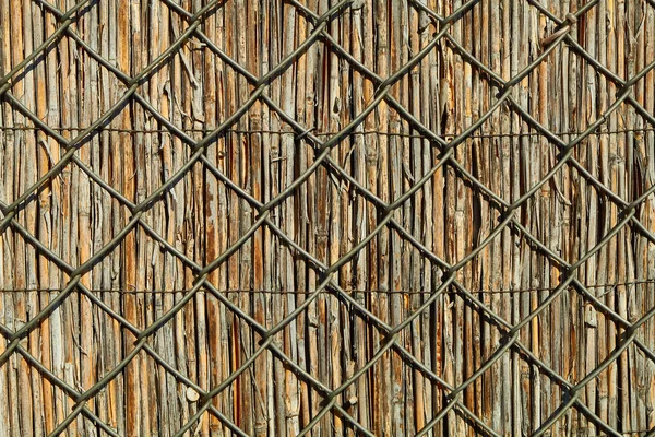 Metal Reed Fence Background — Stock Photo, Image