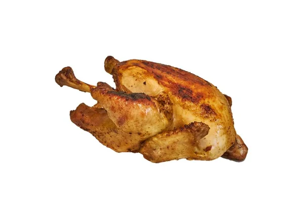 Gebratenes Huhn Auf Weißem Hintergrund — Stockfoto