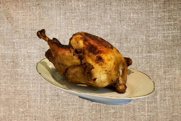 Frango Assado Uma Chapa — Fotografia de Stock