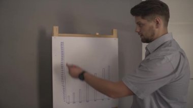 Çekici genç iş adamları meslektaşlarına el çırparken ilerleme çubuğu grafiği gösteriyor