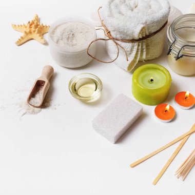 Güzellik threatment kavramı. Kozmetik spa Tema nesneleri.