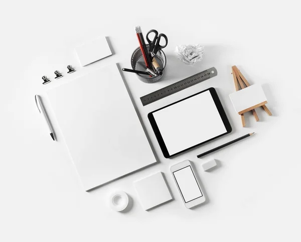 Κενό Επιστολόχαρτο Φόντο Λευκό Χαρτί Εταιρική Ταυτότητα Κοροϊδεύω Ευέλικτη Σχεδίαση — Φωτογραφία Αρχείου