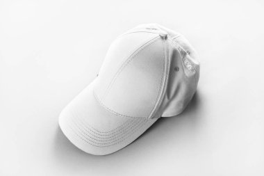 Kağıt arka plan boş beyzbol şapkası. Duyarlı tasarım mockup.