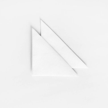 Kağıt arka plan boş beyaz kağıt peçete. Düz yatıyordu.