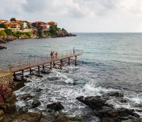 Sozopol Bulgaria September 2014 Pier Sea Coastline Old Town Sozopol — Stock Photo, Image