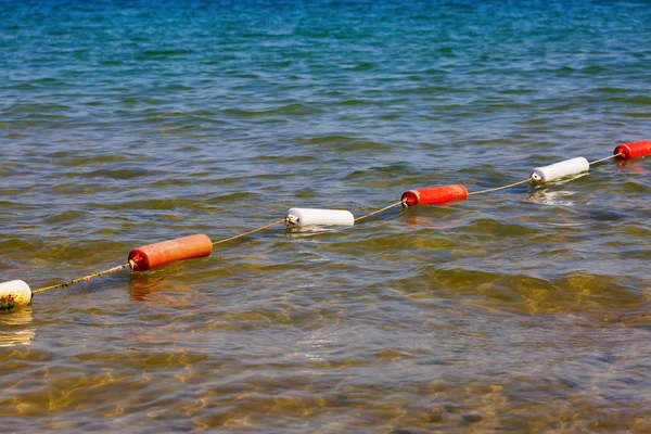 Protective buoys on sea — Stock Photo, Image