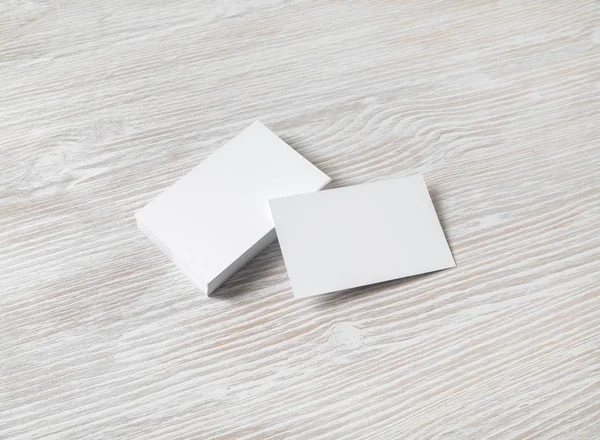 Blank white business cards — Stok fotoğraf