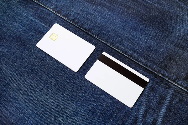 Bílé kreditní karty — Stock fotografie