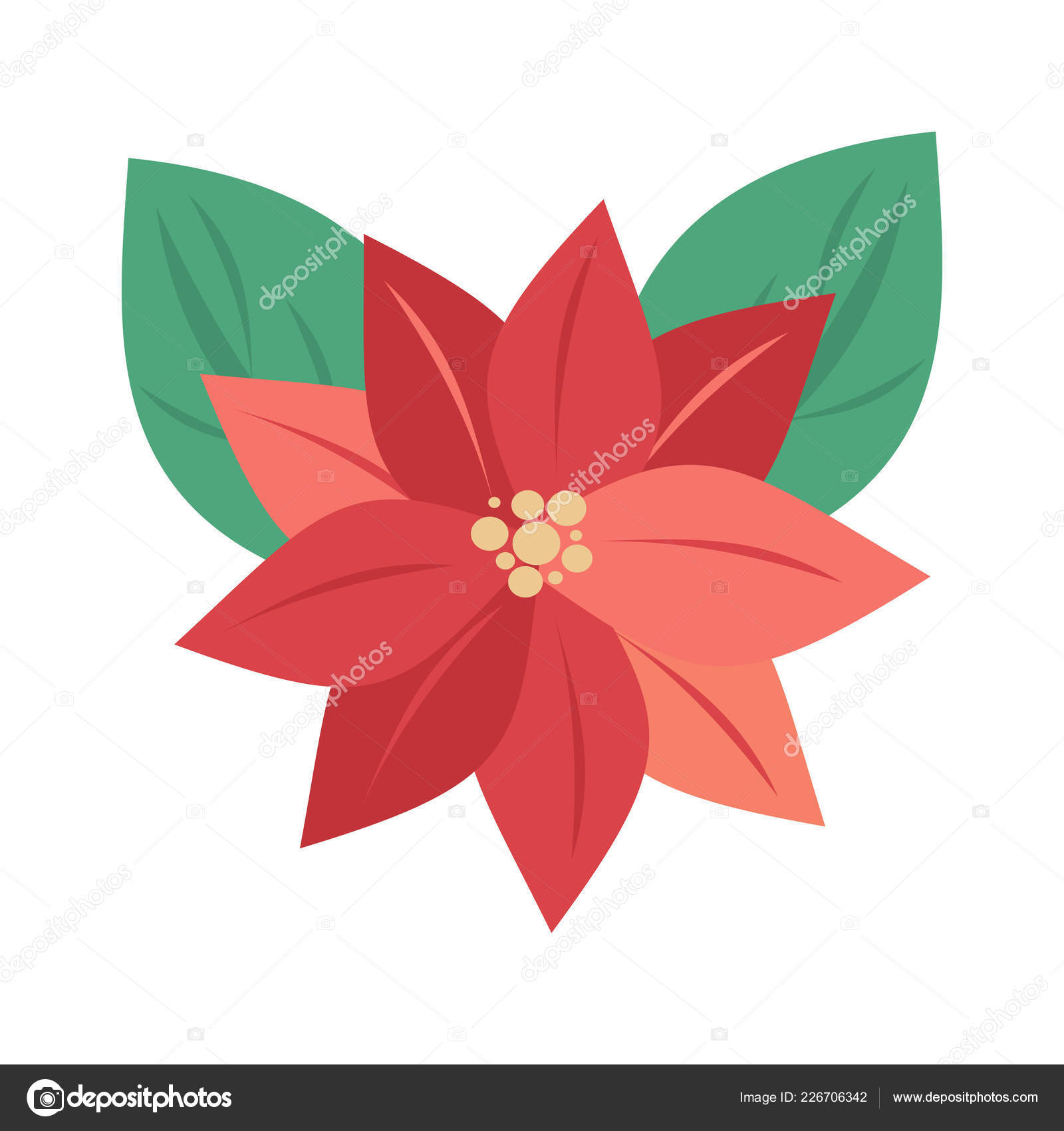 Images: christmas flower cartoon | Cute Cartoon Christmas Flower