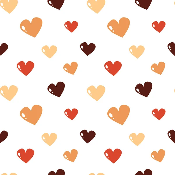 Lindo Precioso Vector Sin Costuras Patrón Fondo Ilustración Con Corazones — Vector de stock