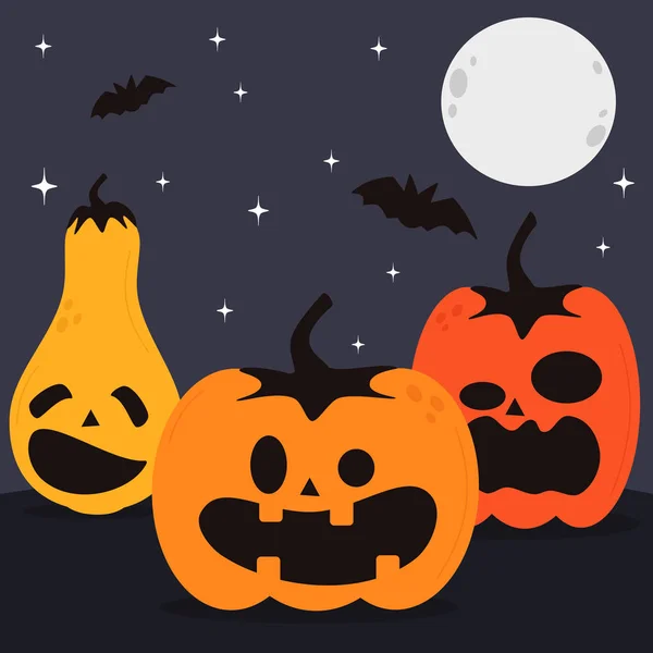 Bonito Halloween Mão Desenhada Vetor Banner Convite Partido Design Fundo — Vetor de Stock