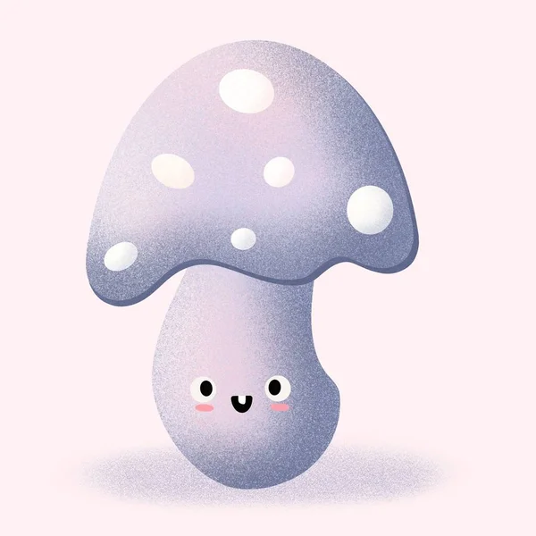 Cute Cartoon Character Baby Mushroom Illustration — Stock Photo, Image