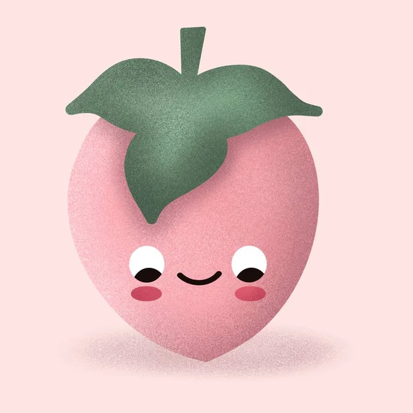 Cute Cartoon Character Strawberry Funny Illustration — Stock Photo, Image