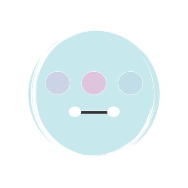 Sosyal medya öyküsü vurgusu için fırça dokusu ile çember üzerinde simge logo vektör illüstrasyonunu oluşturun