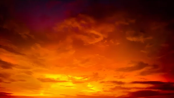 Beautiful Twilight Sky Background Colorful Fiery Orange Red Sunset Sky — Stock Photo, Image