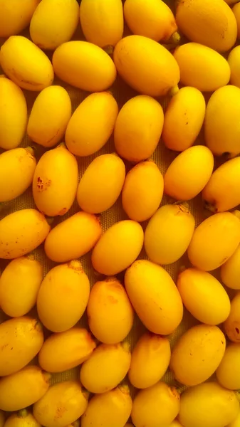 Bovenaanzicht Volledig Frame Van Geel Neem Fruit — Stockfoto